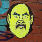 Paste-up of a man's head